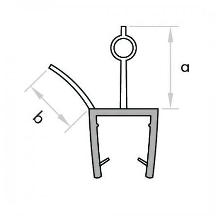 Frameless Shower Door Bottom Seal with Drip Rail for Glass shower Glass Door Sweep Stop Shower Leaking Clear seal strip