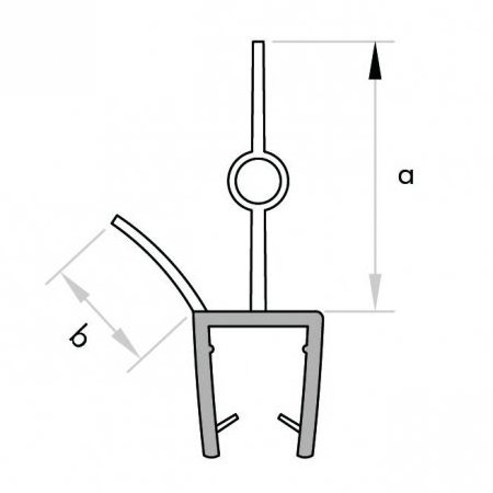 Frameless Shower Door Bottom Seal with Drip Rail for Glass shower Glass Door Sweep Stop Shower Leaking Clear seal strip