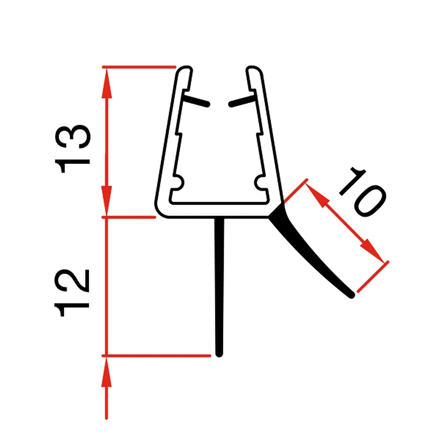 Hot sale  shower door bottom rubber seal strip waterproof clear PVC shower seal