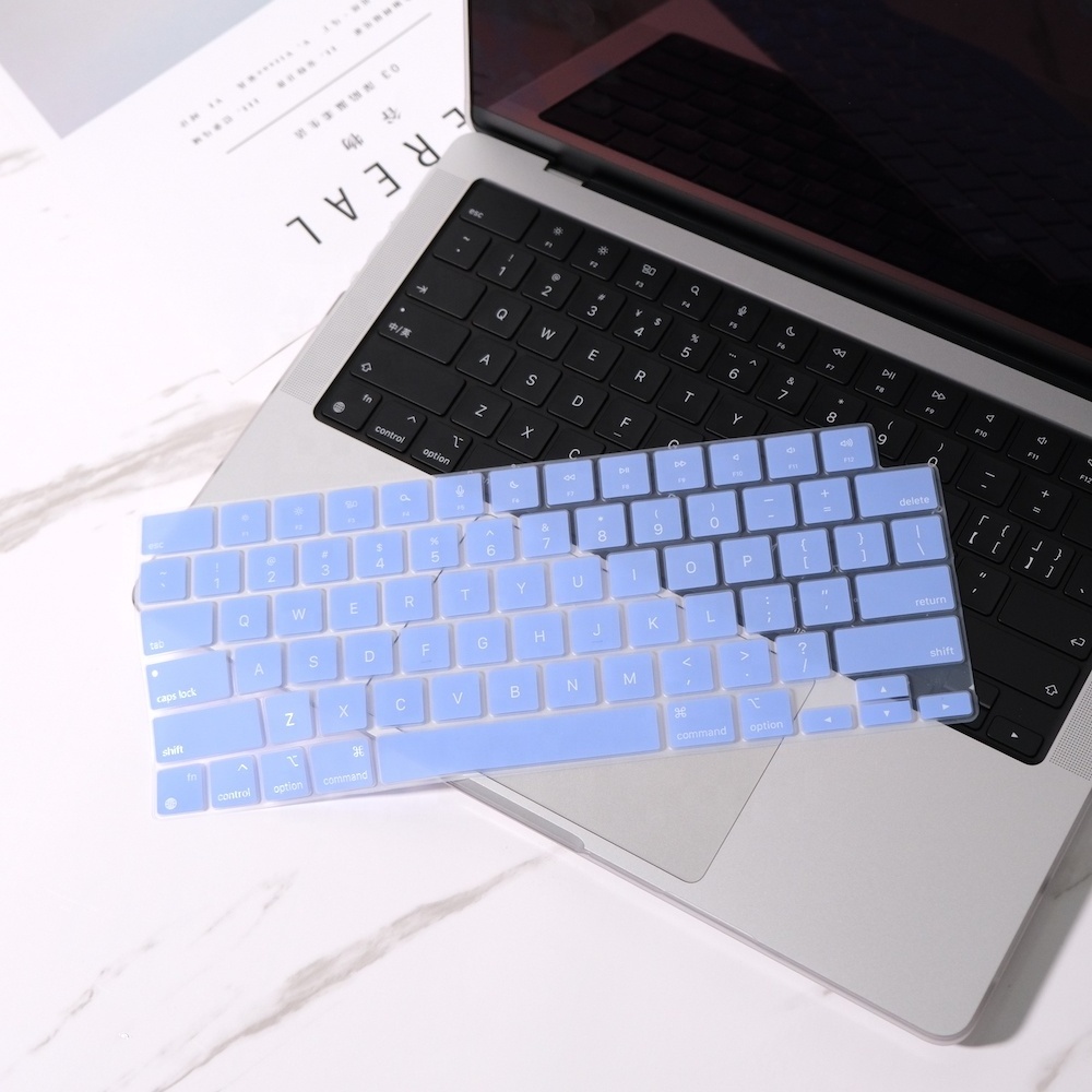 Multi colors soft Silicone  Laptop Keyboard Protector Cover Laptop silicone Case for Macbook Pro 14 A2442