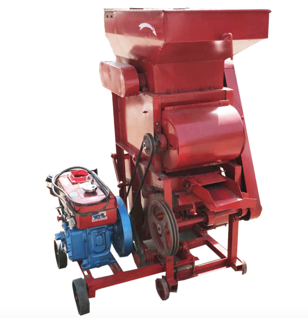 peanut huller hulling shell removing machine