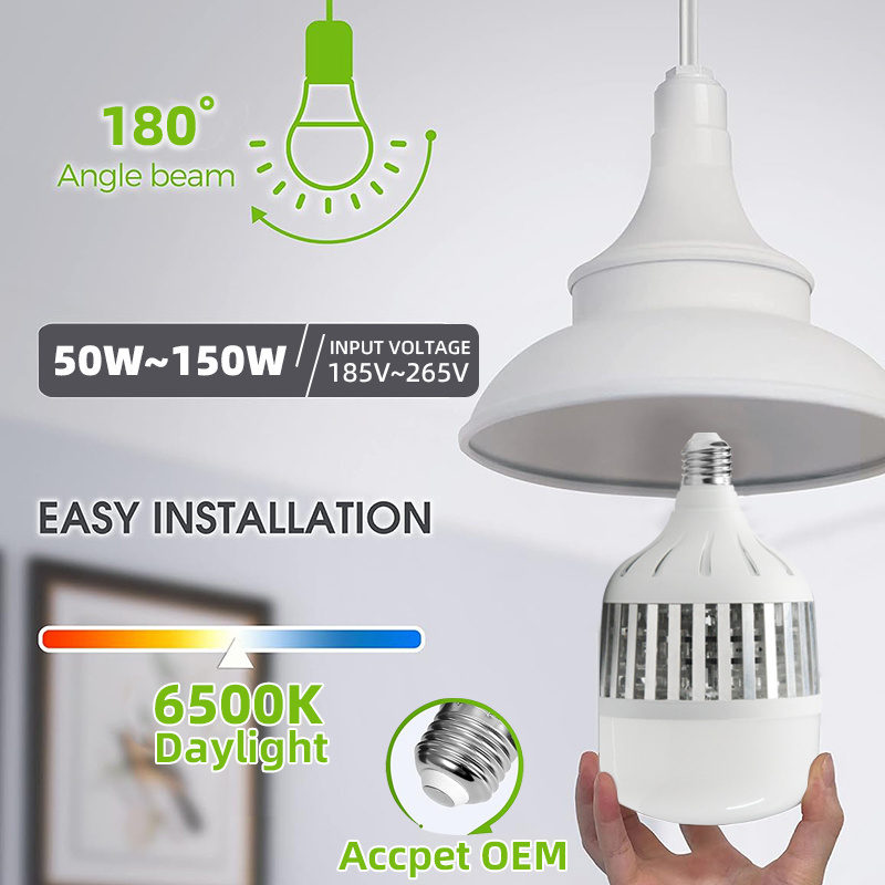 BATON E27 B22 50W 80W 100W 150W Anti Surge High Luminous Efficiency High Power LED Fin Bulb