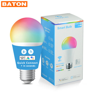 Smart Light Bulbs RGB Wifi Work with Alexa Google Assistant Dimmable A19 E26 High CRI Brightness LED Bulb