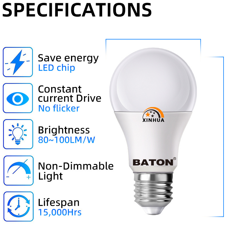 Baton Lighting China Ac Dc Energy Saving Lamp E27 Led Bulb