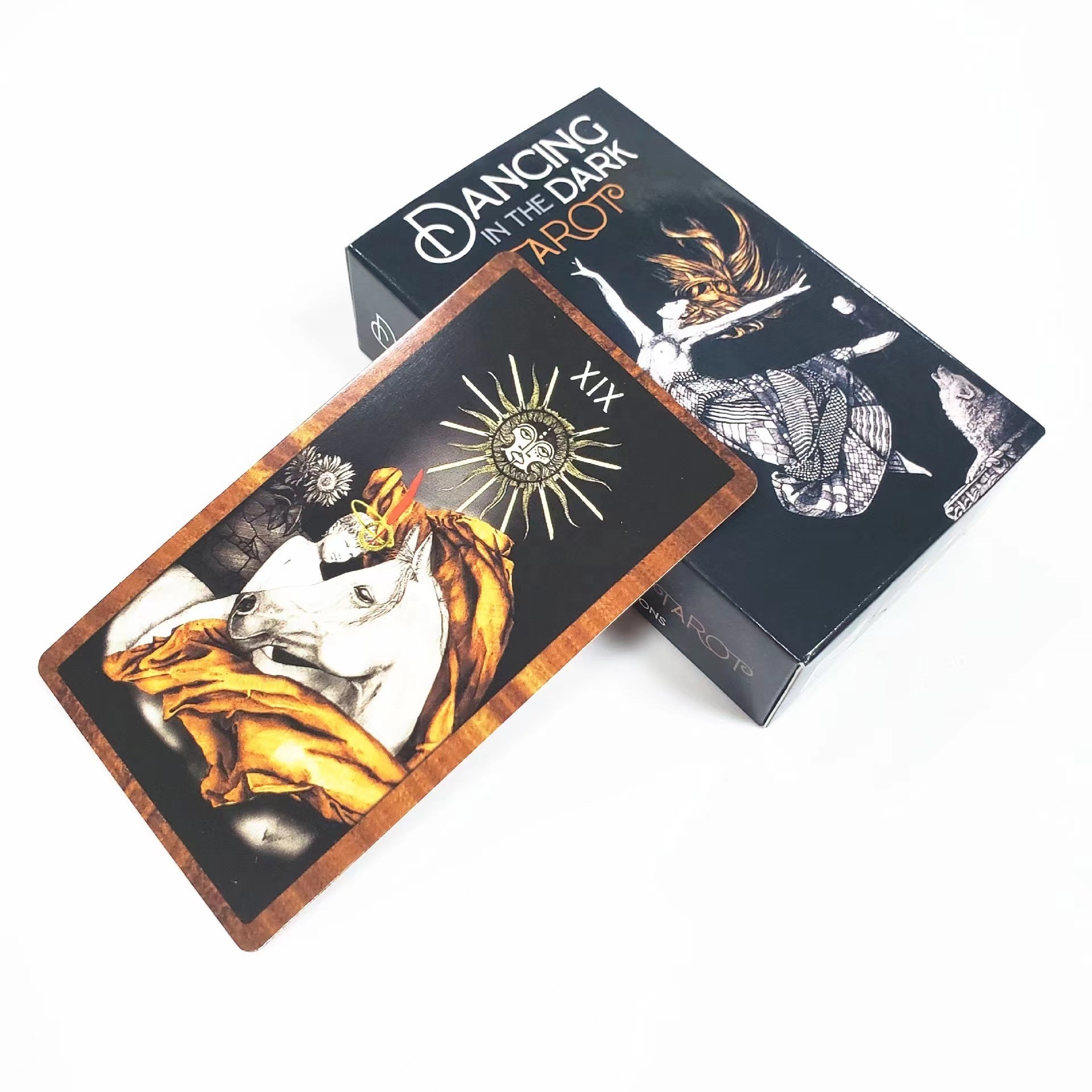 Professional Tarot Card  Dark Full Size Tarot Cards Off Set Printing For Playing Cards Positive