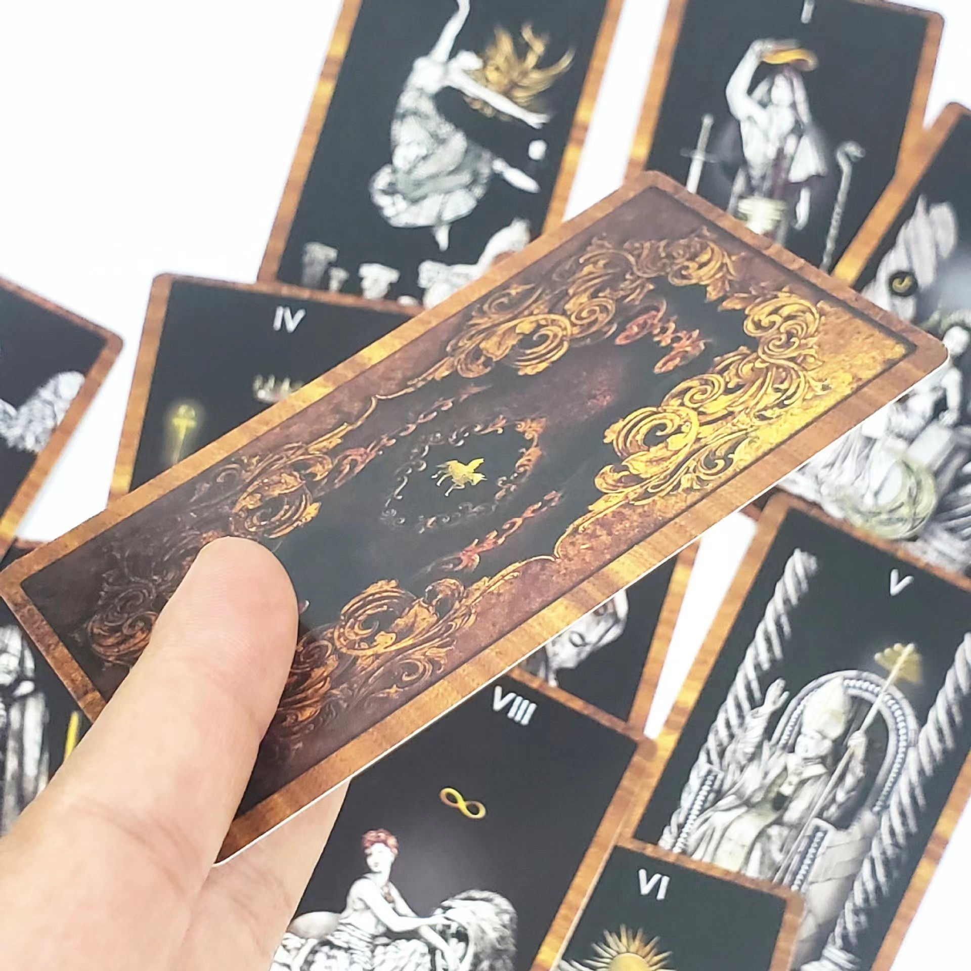 Professional Tarot Card  Dark Full Size Tarot Cards Off Set Printing For Playing Cards Positive