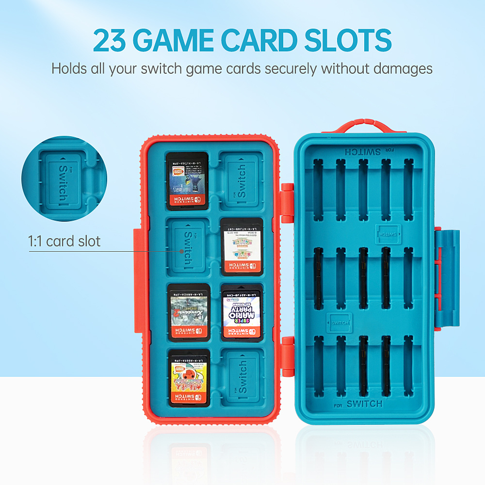 Gaming Accessories Waterproof Hard Shell Game Card Case Storage Box for Switch Game Card Cartridge