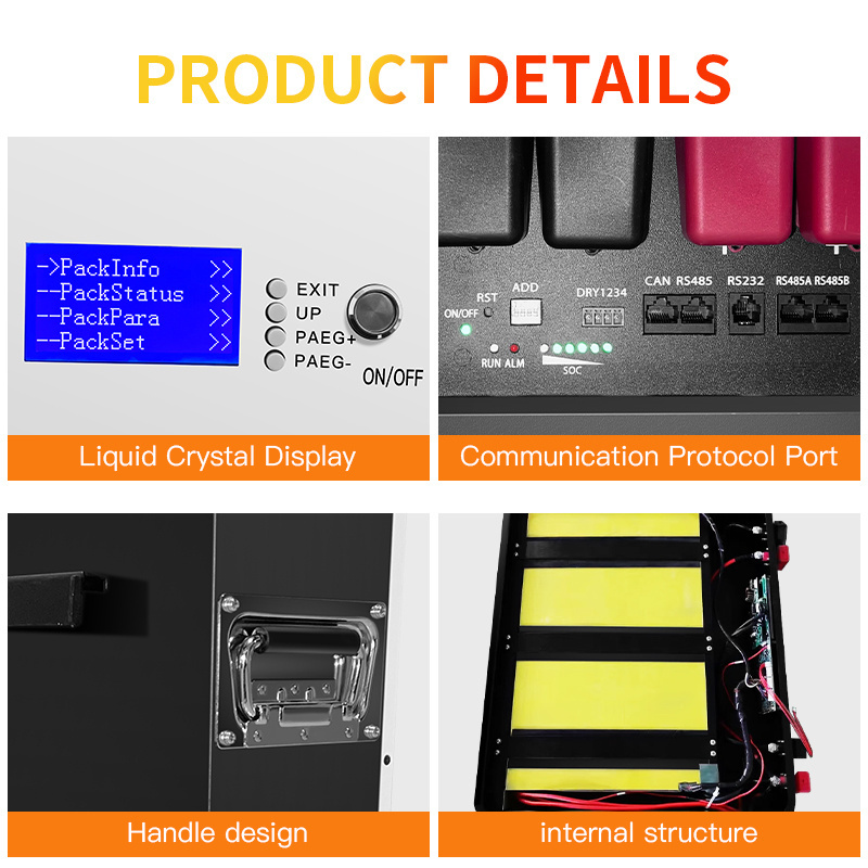 Home energy storage all in one battery 50 kwh 40kwh 30kwh 20kwh 10kwh 5kwh 51.2v 100ah lifepo4 battery