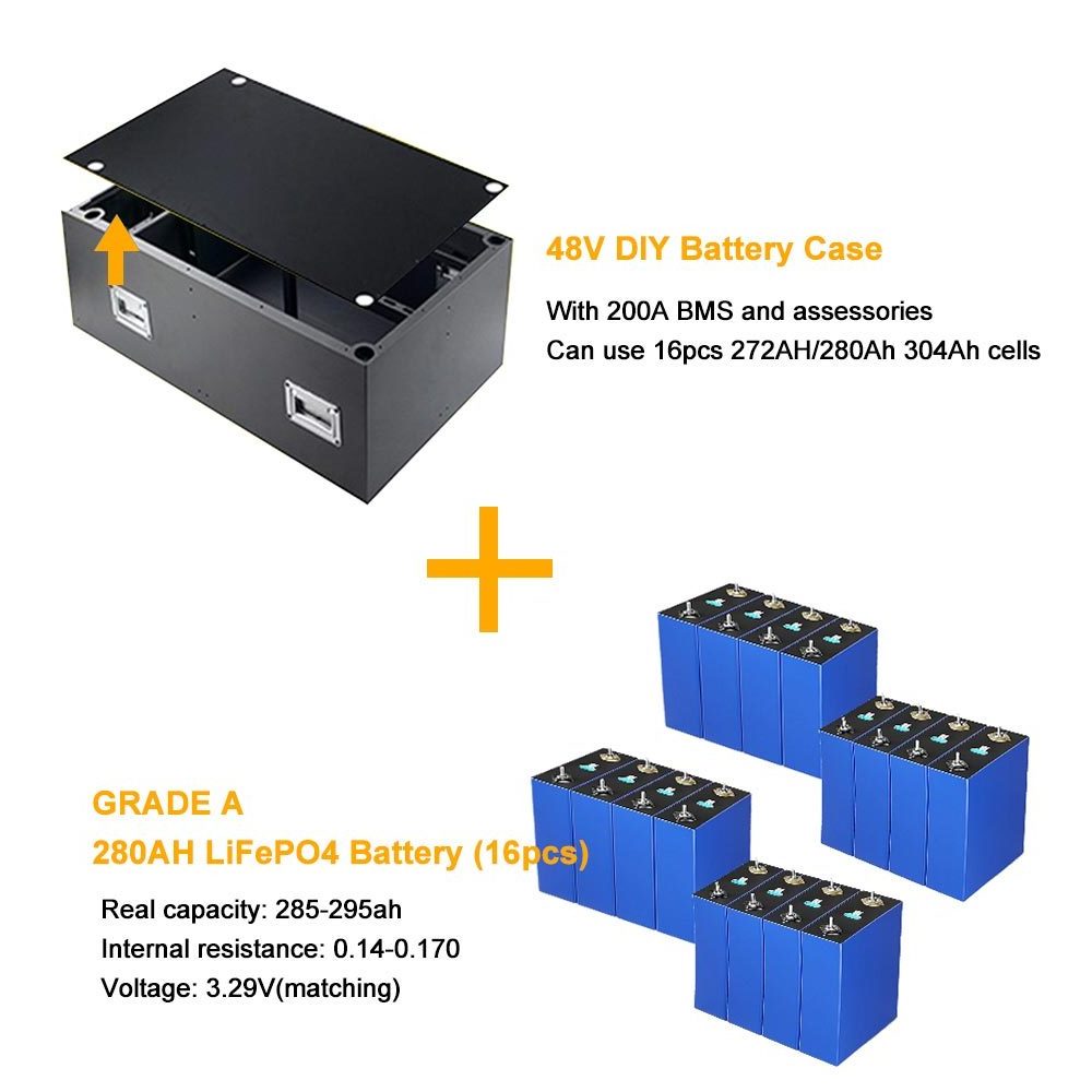 BMS LiFePO4 10kwh 50 kwh 48V 280Ah Solar Lithium ion Battery 15Kwh Diy Steel Rack Box Lifepo4 Battery Box 4 For Solar System