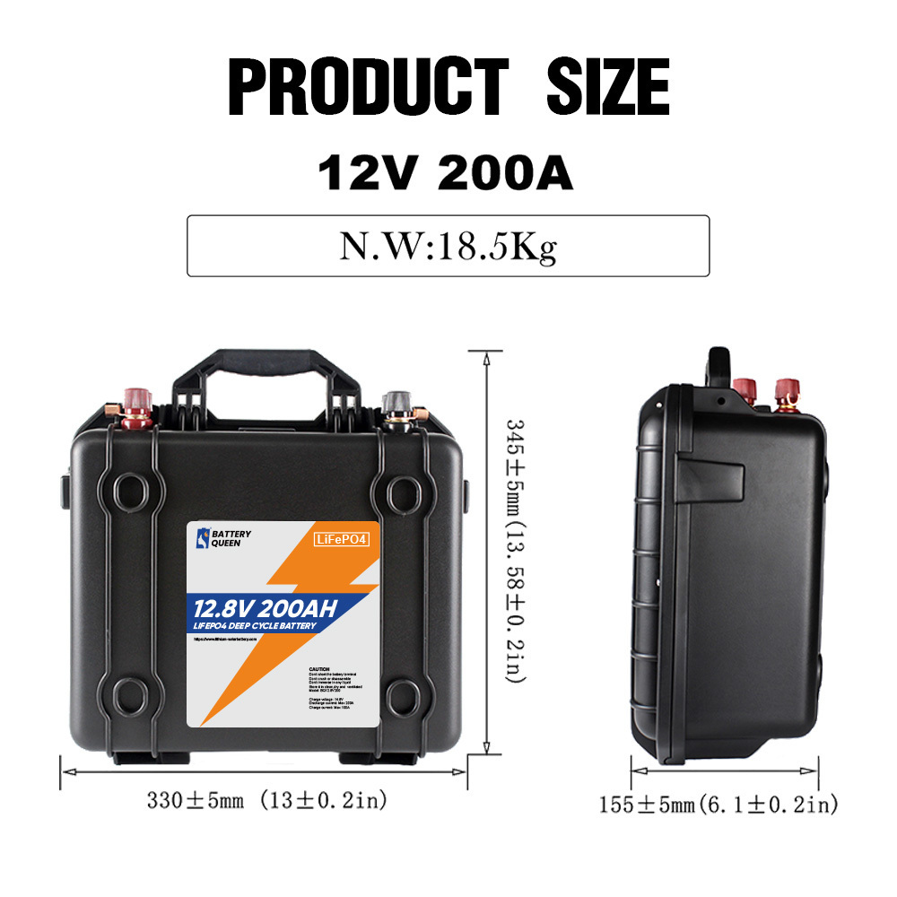 Deep Cycle Lifepo4 Brand New Grade A 12V 200Ah Lead Acid Replacement Battery Pack Suitcase For RV/Yacht