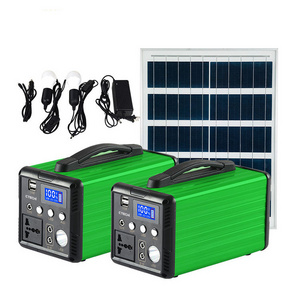 Portable Mini House 12v 10Ah LiFePO4 Battery 50W Solar Panel Kits With 5W Light