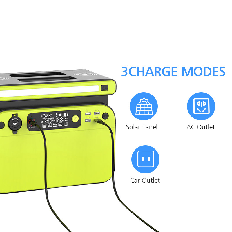 US Turkey Local Warehouse Direct Shipping Power Station 500W 110v 220v Mobile Phone Wireless Charge Solar Generator