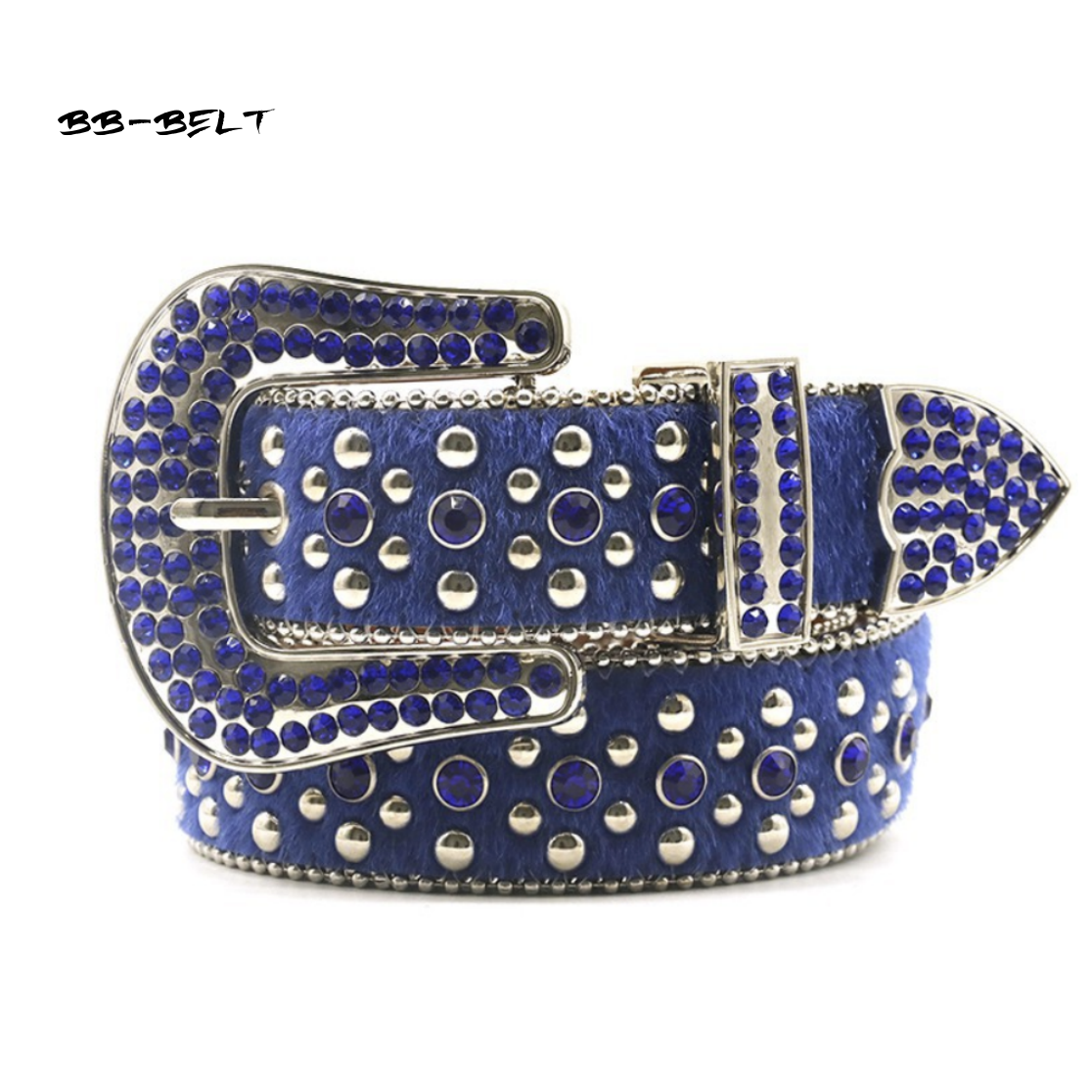 [Buyer service link] Black Rhinestone BB Belt for Men Unisex Waist Pin Buckle Inlaid Hip Hop Punk Outdoor Diamond Jean Belt