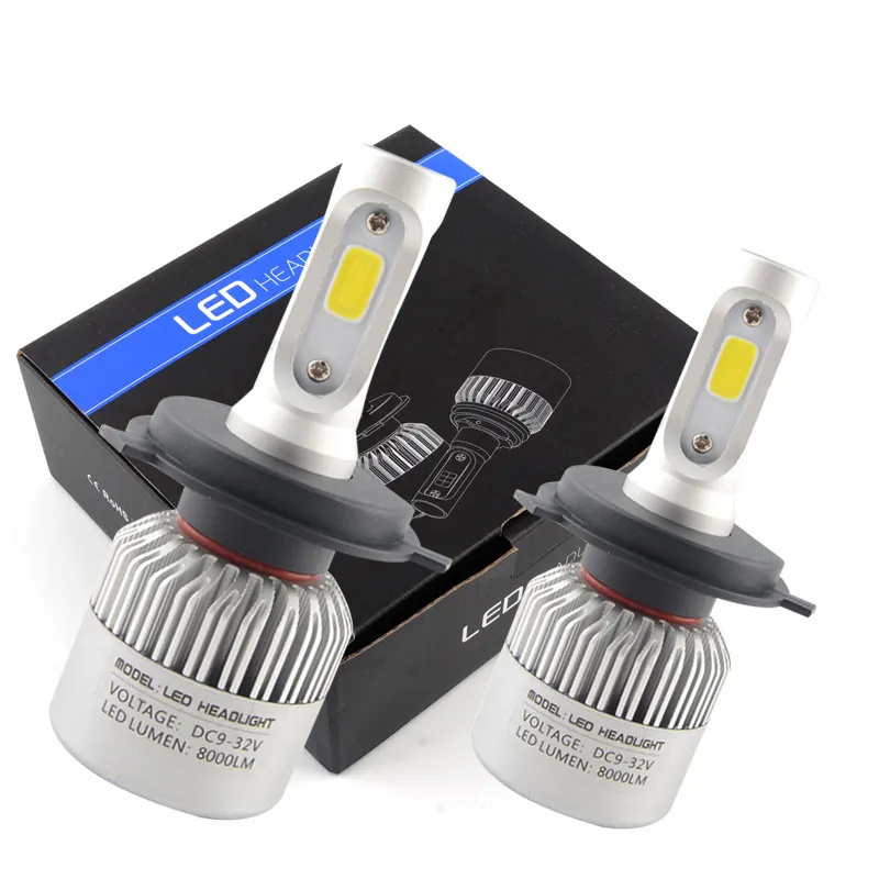 LED headlight bulb H7 H1 H3 H8 H9 H11 9005 9006 HB3 HB4 880 881 S2 COB 8000lm 72W LED headlamp fog lights car led headlights