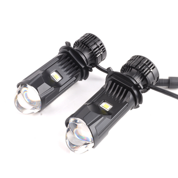 H4 LED Mini Projector Lens 60W Bright Led Headlight Bulb 6500k White Lamp Car Headlamp Hi-Lo Beam Headlight