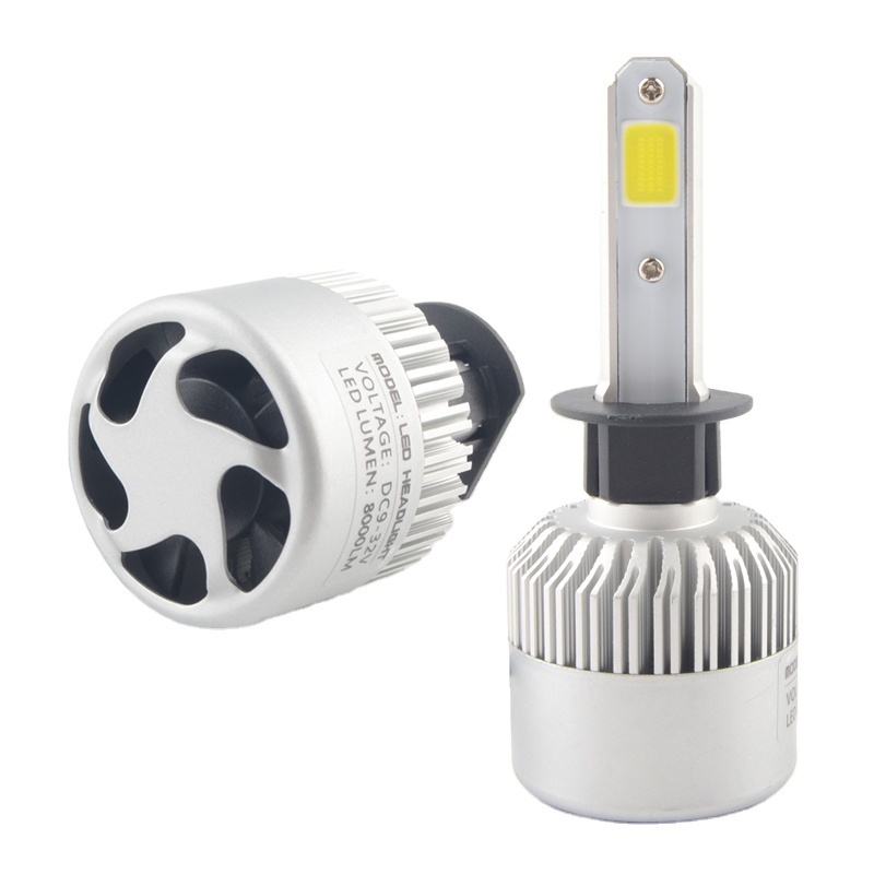 Car Accessories 2024 S2 Led Headlight Bulb H7 72W 8000LM H1 H3 H11 9005 9006 H13 9004 H4 9007 Cob Chip Auto Car Led Headlight