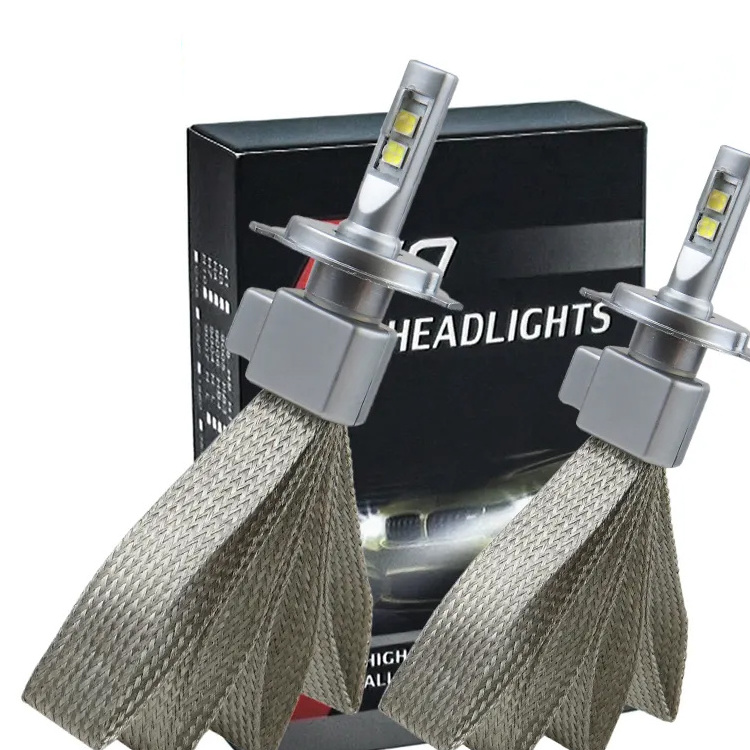 T10 fanless led headlights with decoder RTS high quality led headlight h1 h3 h4 h7 h11 9005 9006 led headlight bulb