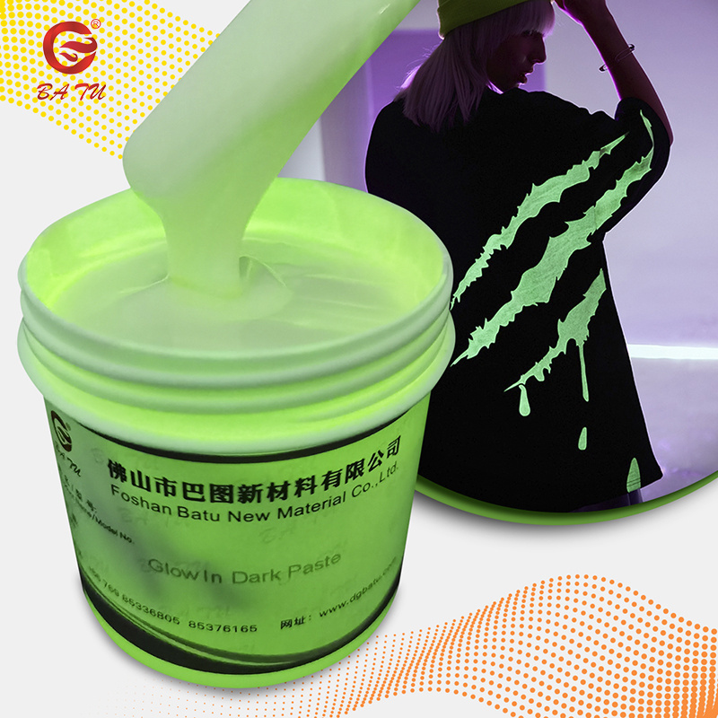 Special effect printing paste glow in the dark screen printing ink