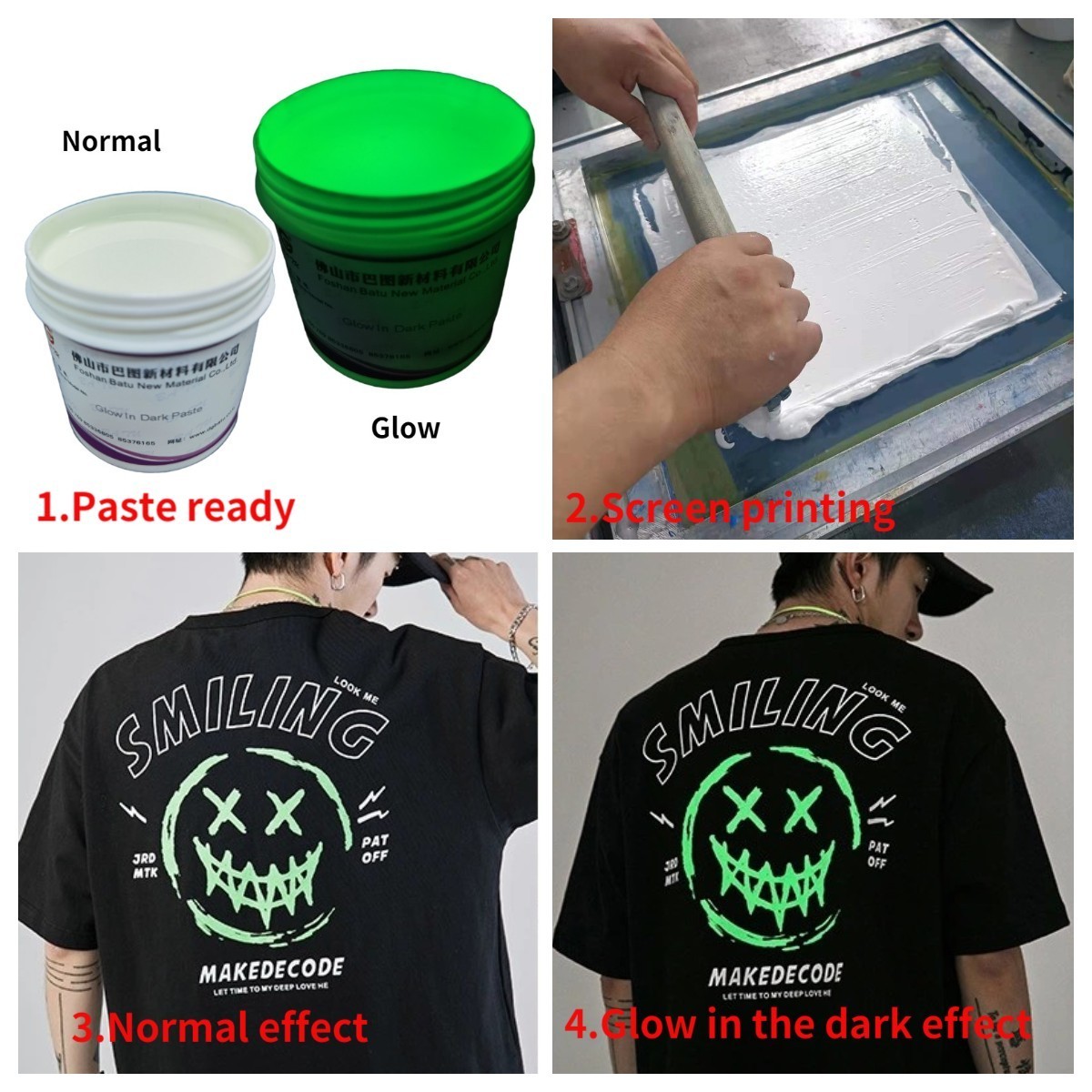 Screen Print Paste Printer Ink Dark In Glow Ink Screen Printing Ink