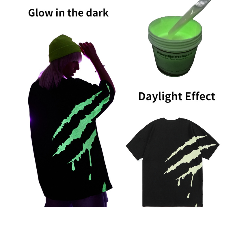 Popular Fashion Glow In The Dark ink for Hoodies Screen Printing