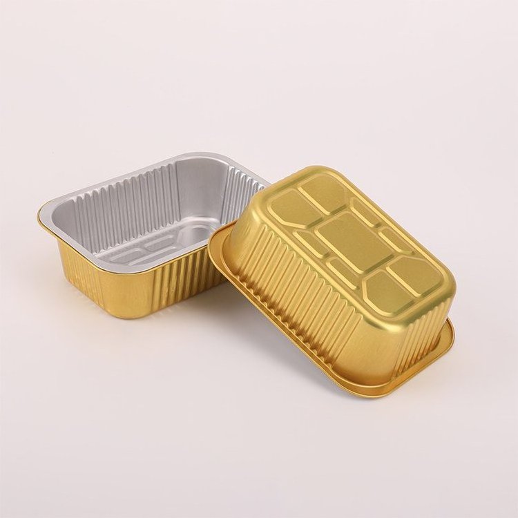 Take away 8 x 8 baking trays disposable bbq drip pan laminated paper tray cake board aluminum foil tin heat tray with foil lid