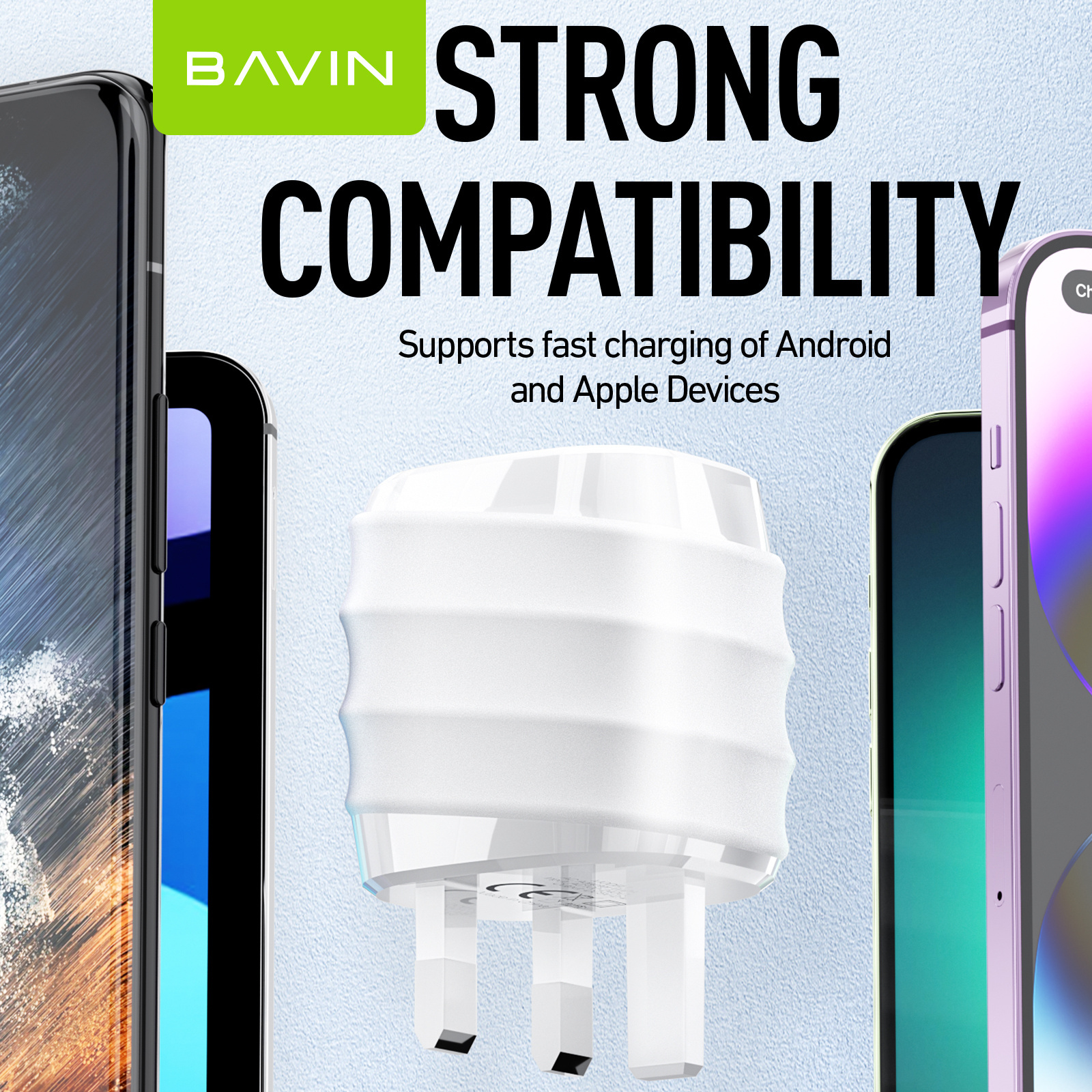 BAVIN Fast Charging 2.4A Dual Ports Portable Cell Mobile Charger Android IOS USB Wall Adapter Chargers PC532E