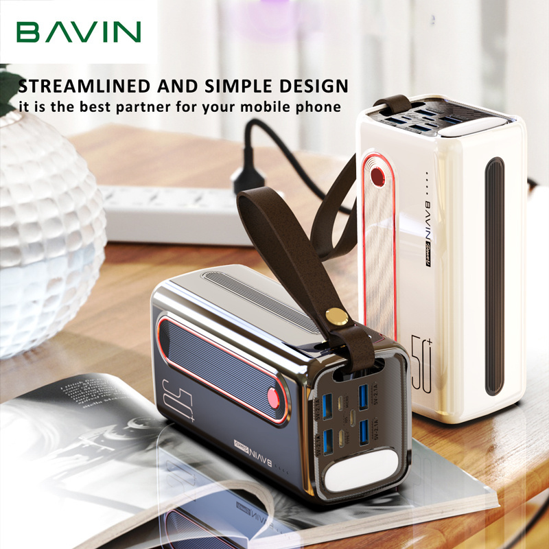 BAVIN PC066 50000mAh Powerbank with Flashlight Portable Charger External Battery High Capacity Power Bank 50000 mah Power Bank