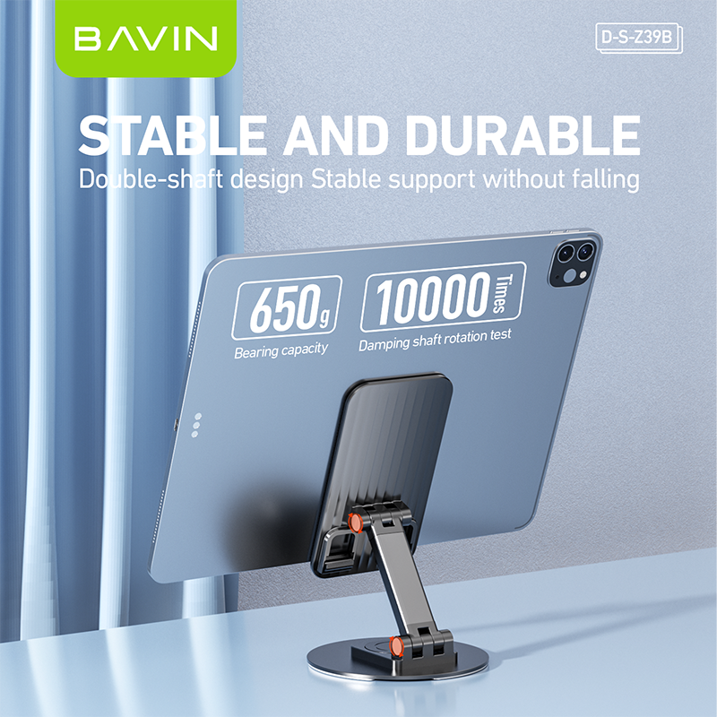 Bavin D-S-Z39B Wholesale in bulk Aluminium alloy waterproof easy-to-use universal lazy metal desktop phone holder