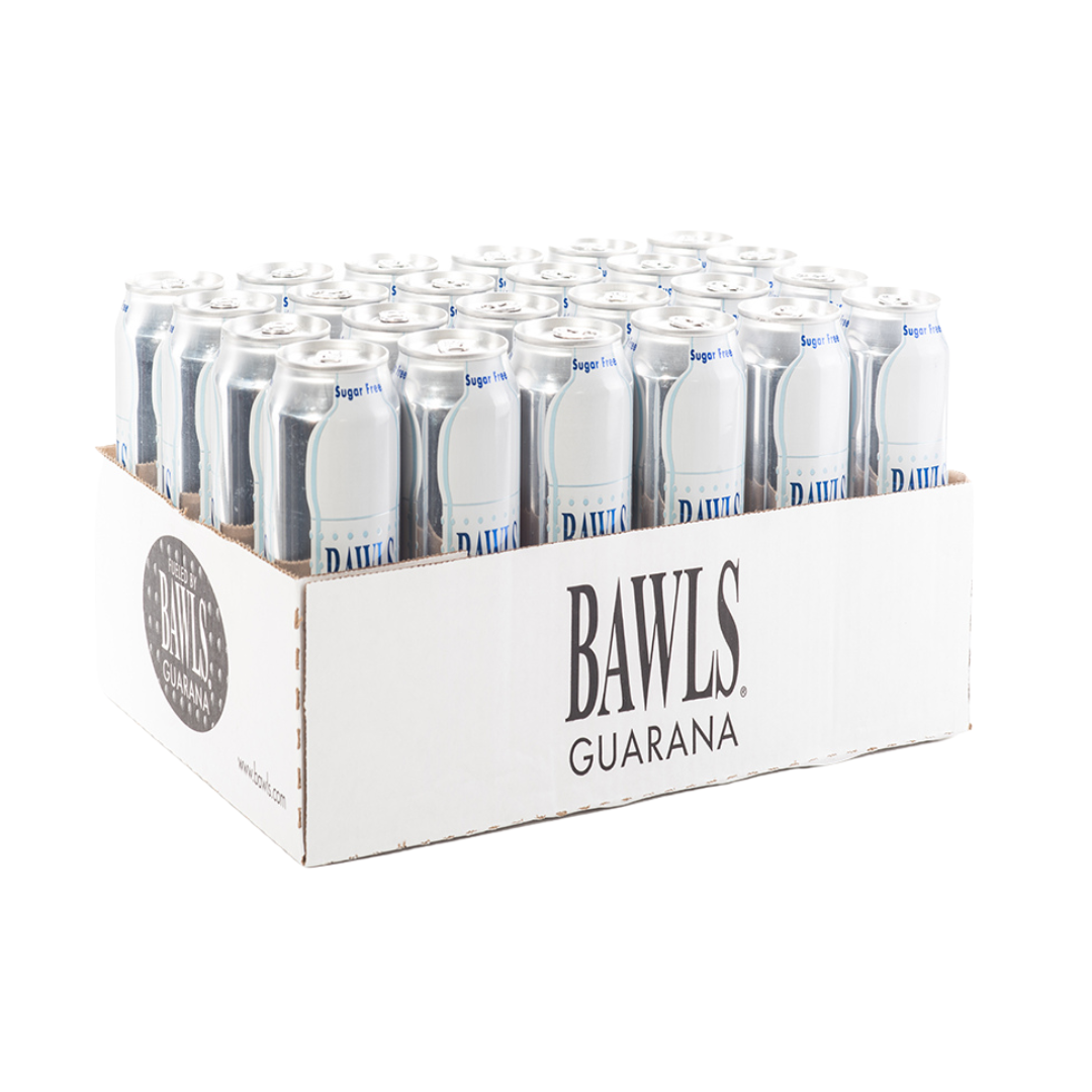 BAWLS Guarana Zero Sugar Caffeine Soda Energy Drink 16 oz Can Bulk Pack