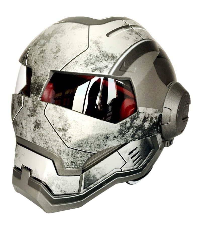 2024  Detachable CCC Iron Man Model Electric Motorcycle Helmet With Goggles