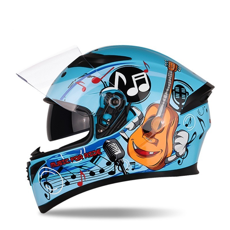 JIEKAI NEW Design Custom Motorcycle Cross Country Motorcycle Full Face Helmet Cartoon Motorcycle Helmet For Adult