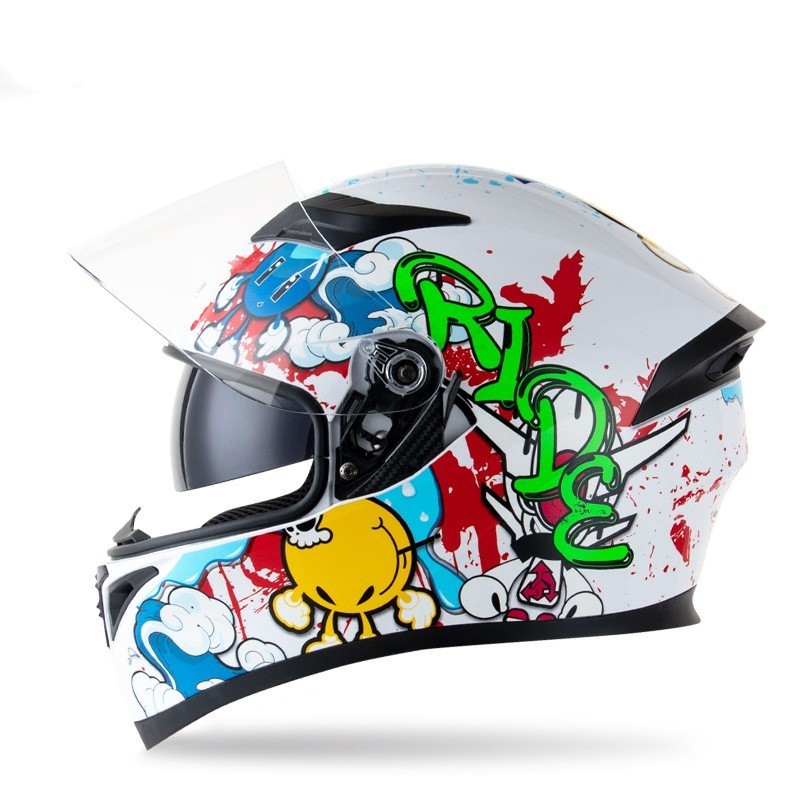 JIEKAI NEW Design Custom High Hardness Colorful Full Face Helmet DOT Approved Motorbike Motorcycle Racing Helmet