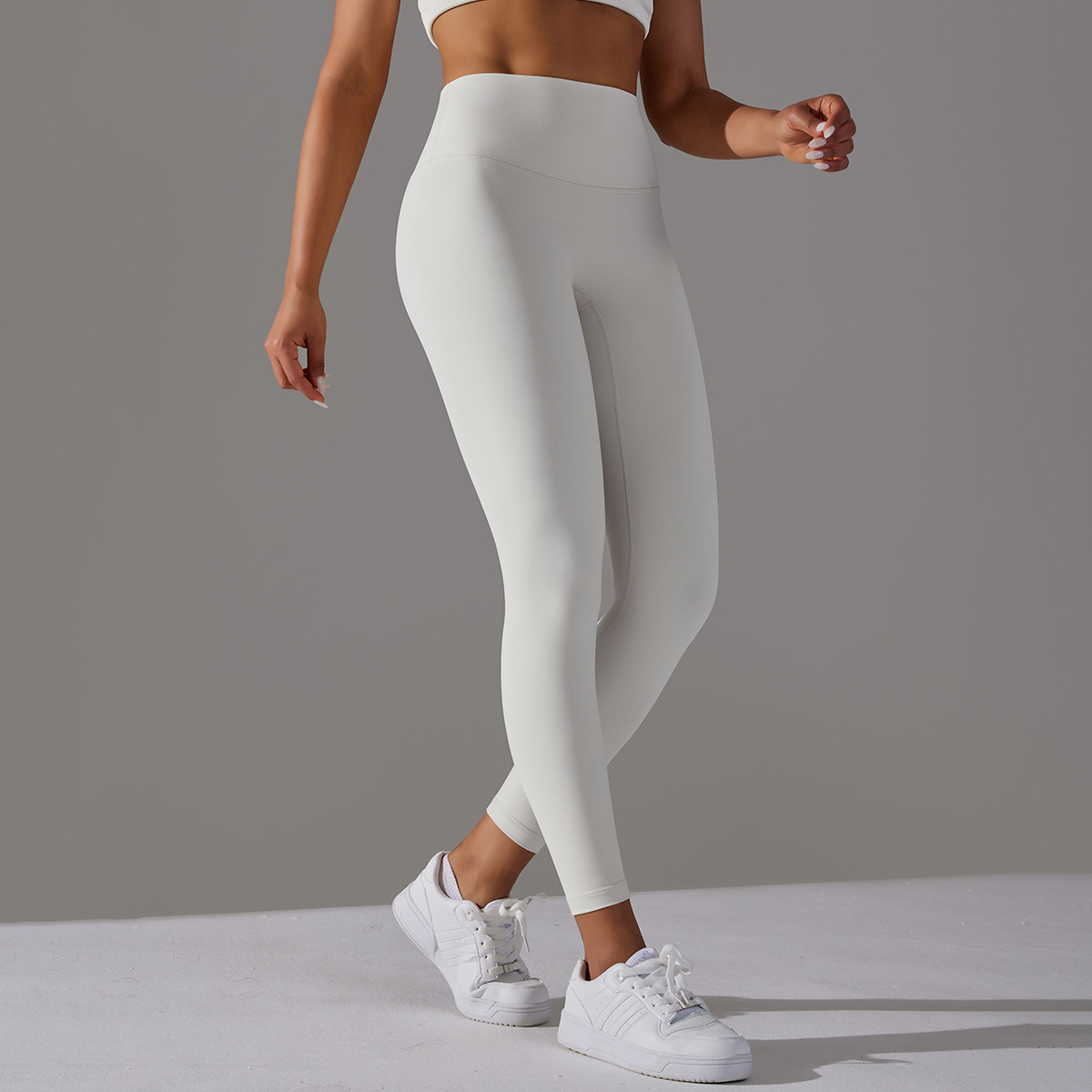 Double-sided Abrasion Bare Feel Breathable Yoga Nine-point Pants High Waist Buttocks Peach Tight Sports Fitness Pants