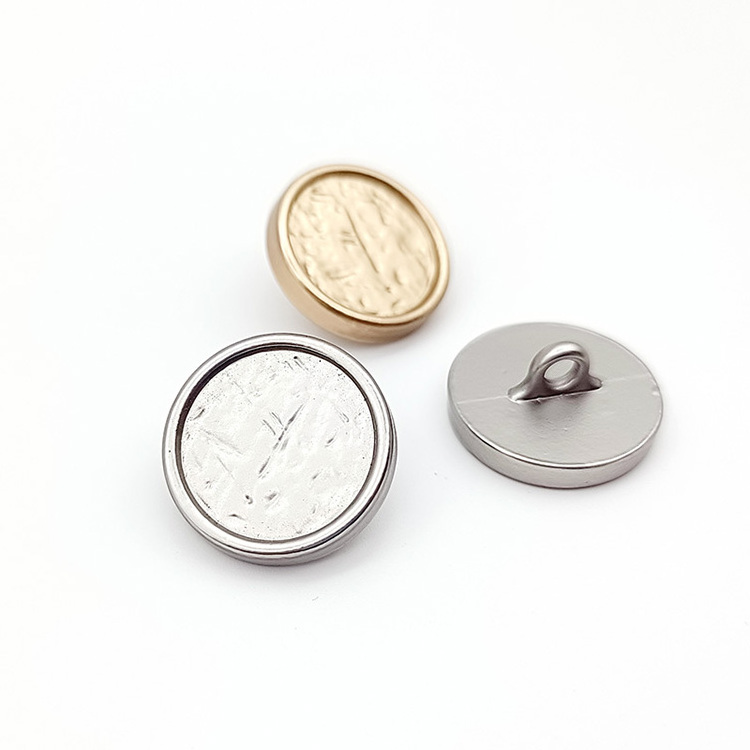 Custom Classic Design Alloy Silver Embossed Snap Button Logo Sewing Metal Shank Button For Clothing