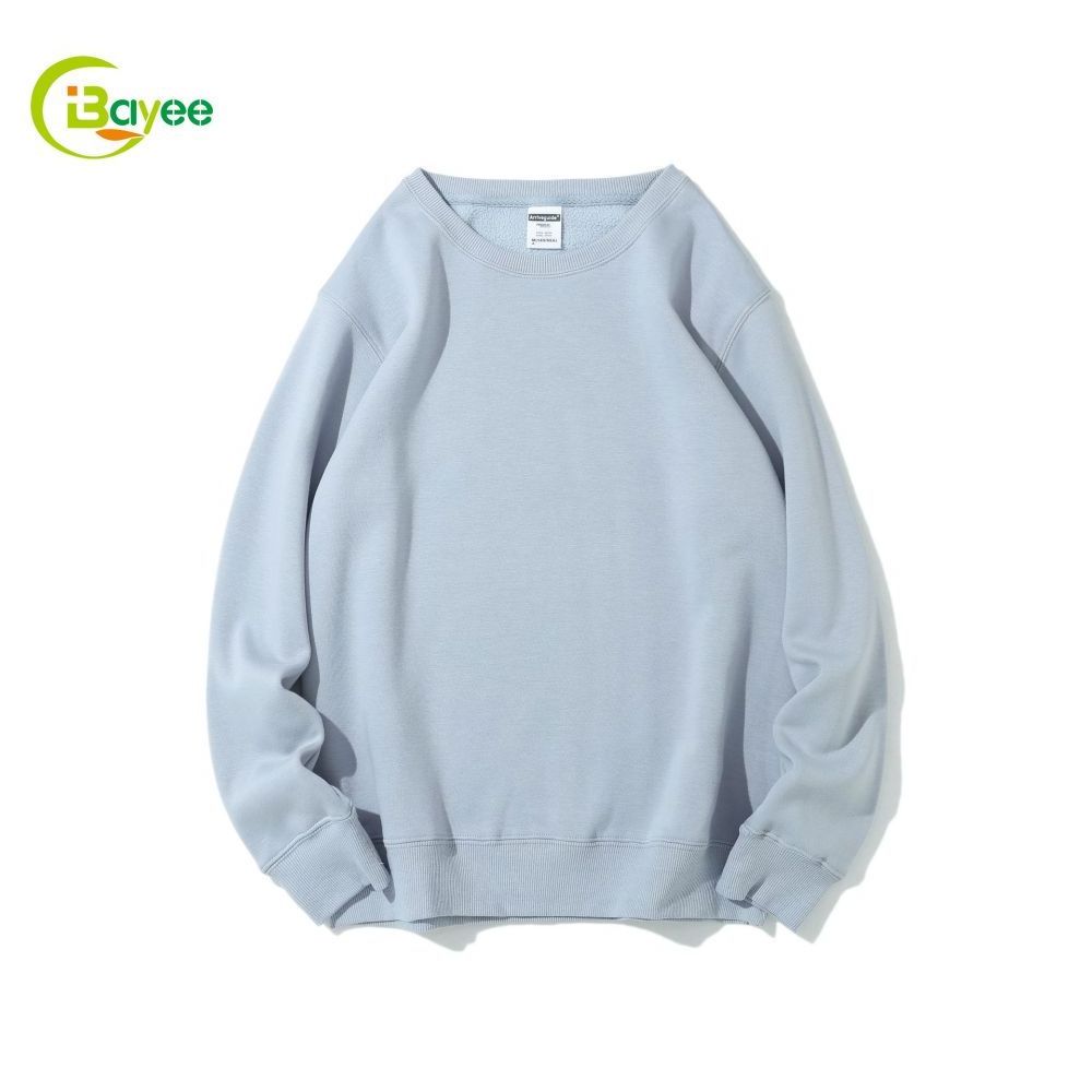 Custom Logo 100 Cotton Sweatshirt Oversized French Terry Crewneck Men Sweatshirt Wholesale