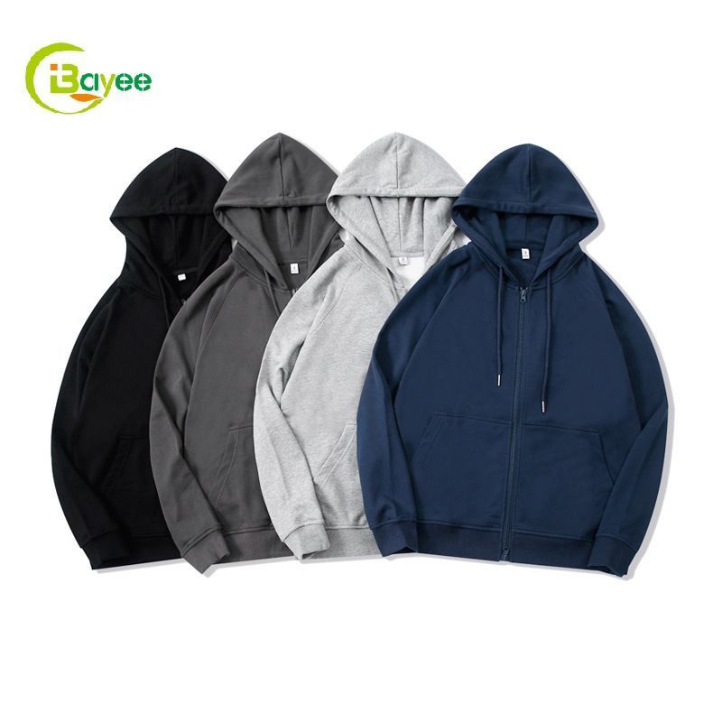 Bayee Apparel Distressed Manufacturer 400gsm Sweatshirts Organic Cotton Hoodies