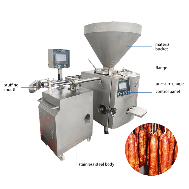 Vacuum Linker Manual Meat Filler Hydraulic Sausage Stuffer For Sale