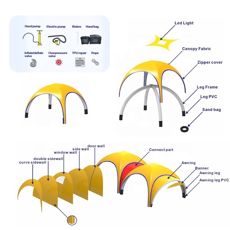 Custom Logo Printed Pop Up Tent Display Party Gazebo Canopy Advertising Promotional Event Trade Show Inflatable Tent