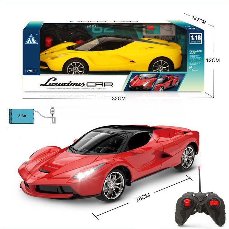 1/16 4CH Remote Control Car Toys Simulation Vehicles Electric Music Radio Controller Sports Cars Model for Kids with Light