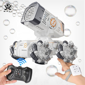 2 in 1 Gravity Control RC Tank Watch RC Car 12-Hole Bubble Remote Control Car Gel Ball Control Rotation Chargeable Stunt Car