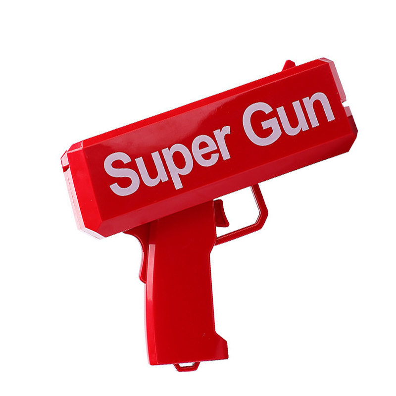 1pcs Support Oem Logo  Custom  Available Toy Super Gun Money Spray Cash Cannon Money Machine with Real Dollars Props Gun Toy