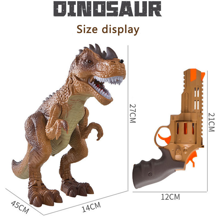 Hot Selling Dinosaur Toys Jurassic T Rex Battle Attack Shooting Action Figure Multifunction Realistic Cool Walking RC