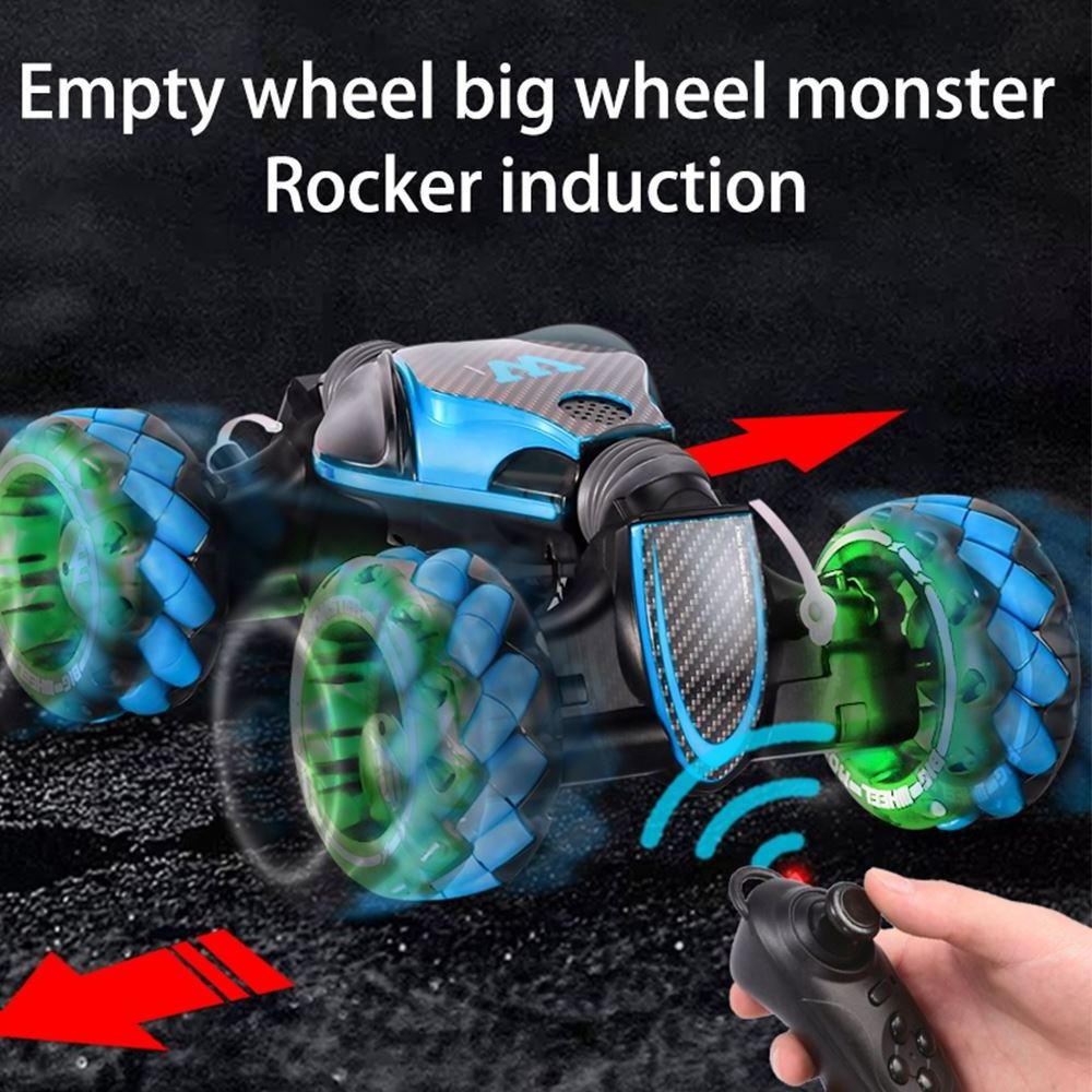 Hot Sale 2.4G Big Four-Wheel Spray Monster Stunt Rc Car With Colorful Gradient Lighting Stunt Dancing Car Toy For Boys