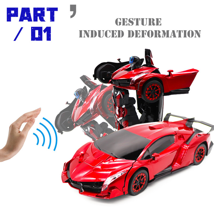 Remote Control Car Rc Transformed Robot Cars 360 Rotation Rechargeable Kids Toy Car one-Key Deformation Birthday Gift