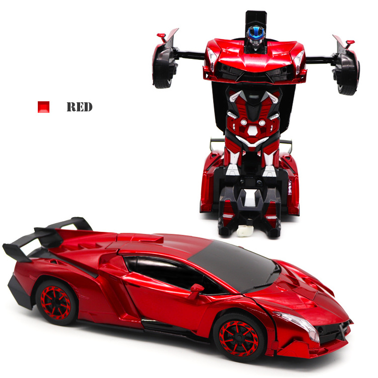 Remote Control Car Rc Transformed Robot Cars 360 Rotation Rechargeable Kids Toy Car one-Key Deformation Birthday Gift