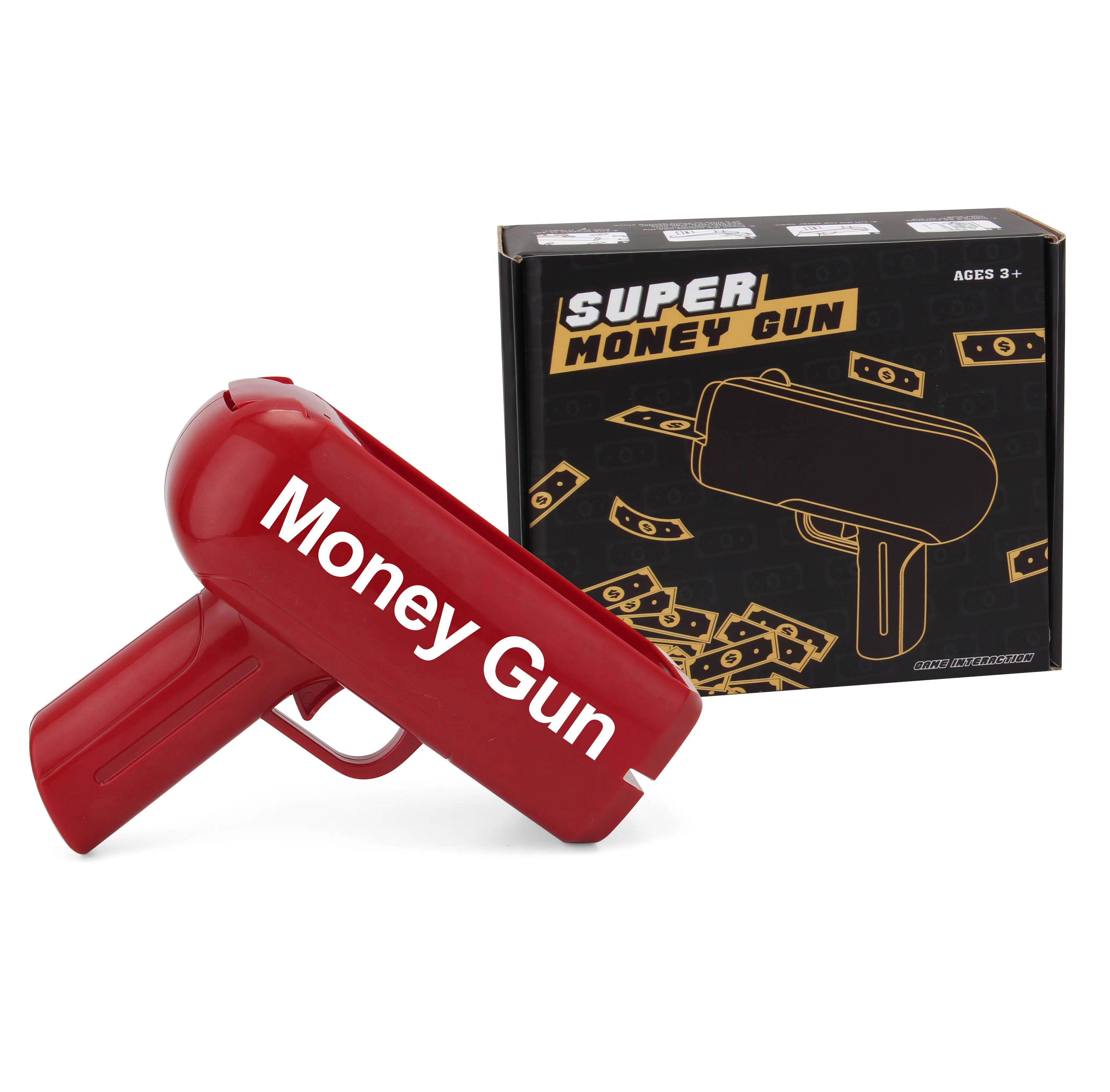 New Arrival Gold Money Gun Paper Upgraded Make Cash Money Rain Shooter Super Dollar Toy Shot Spray Real Golden Money Gun