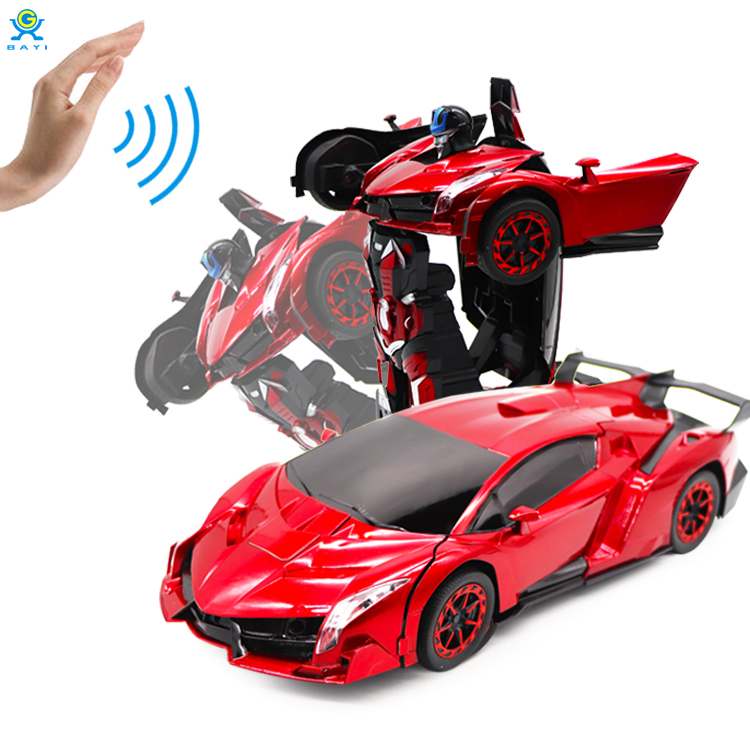 Remote Control Car Rc Transformed Robot Cars 360 Rotation Rechargeable Kids Toy Car one-Key Deformation Birthday Gift