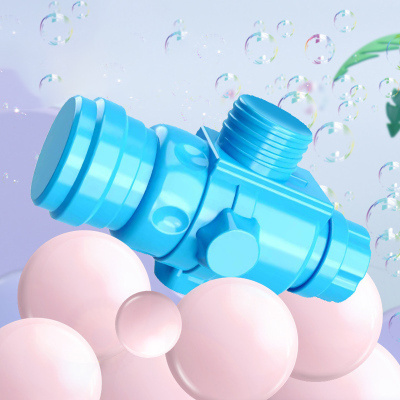 Transparent Gear Bubble Guns with Light Music Automatic Spray Bubbles Guns Pistol Shape Electric Maker Soap Bubble Toys