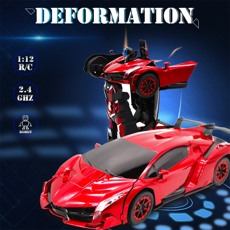 Remote Control Car Rc Transformed Robot Cars 360 Rotation Rechargeable Kids Toy Car one-Key Deformation Birthday Gift