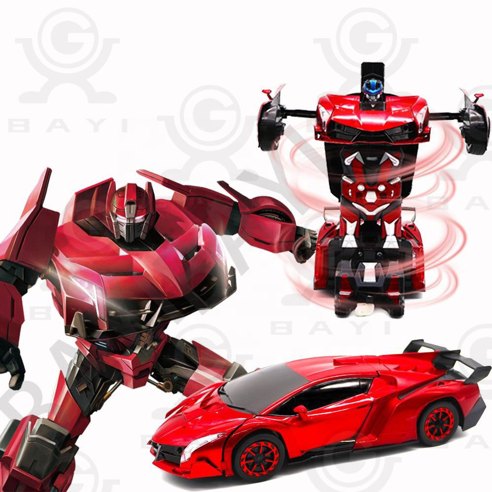 Remote Control Car Rc Transformed Robot Cars 360 Rotation Rechargeable Kids Toy Car one-Key Deformation Birthday Gift